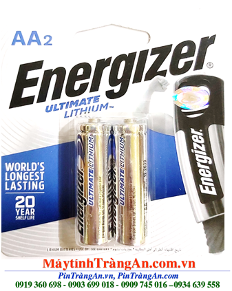 Energizer L91-BP2; Pin lithium AA 1.5v Energizer L91-BP2 Made in Singapore